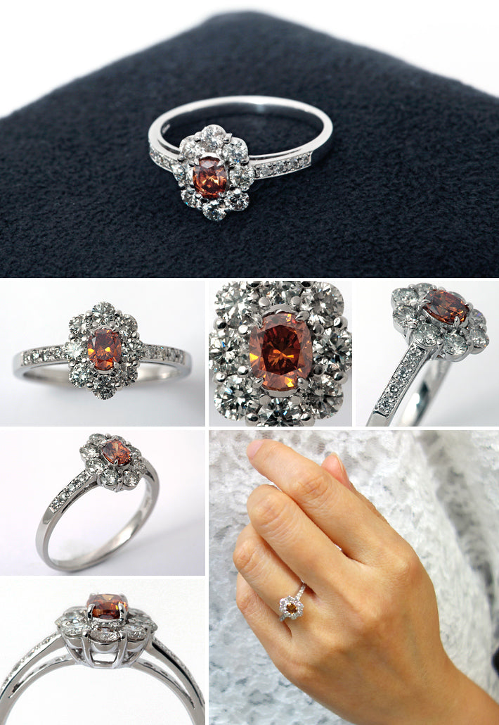 Fancy Deep Brownish Yellow Orange Diamond Ring | RD02382
