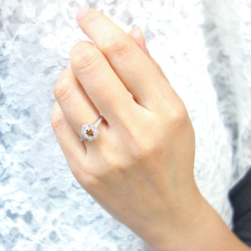 Fancy Deep Brownish Yellow Orange Diamond Ring | RD02382