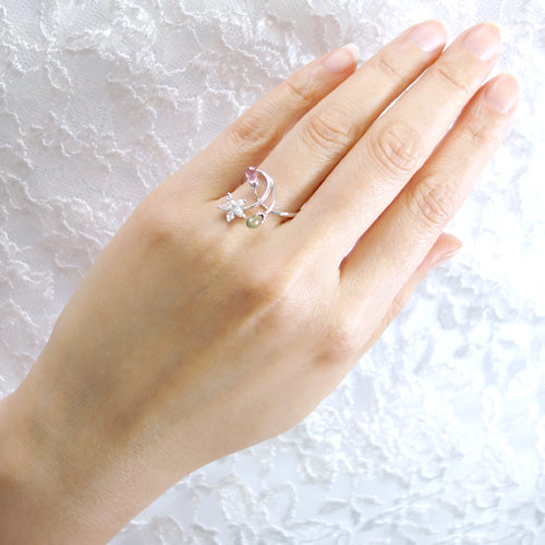 Pink & Green Tourmaline Ring | RM03374