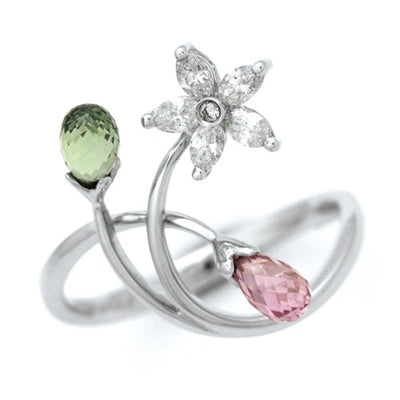 Pink & Green Tourmaline Ring | RM03374