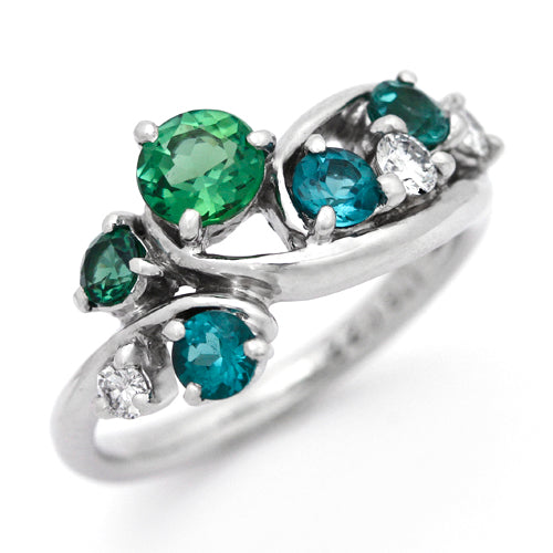 Green & Blue Tourmaline Ring ｜ RM03706