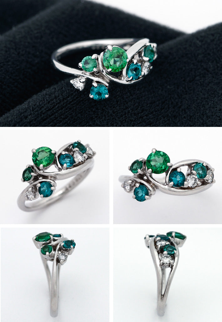 Green & Blue Tourmaline Ring ｜ RM03706
