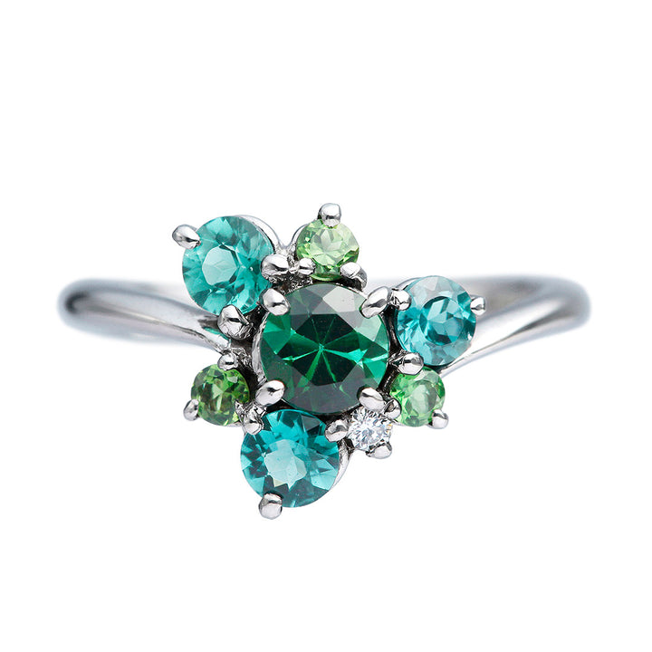 Green & Blue Tourmaline Ring ｜ RM03713