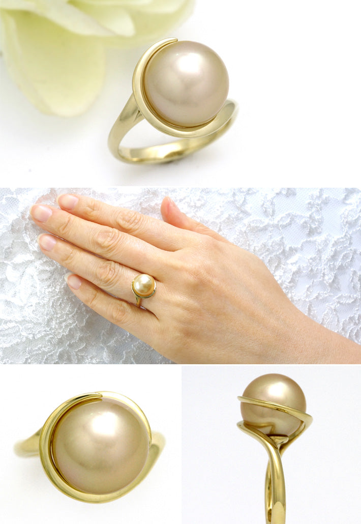 Golden Pearl Ring | RP00963