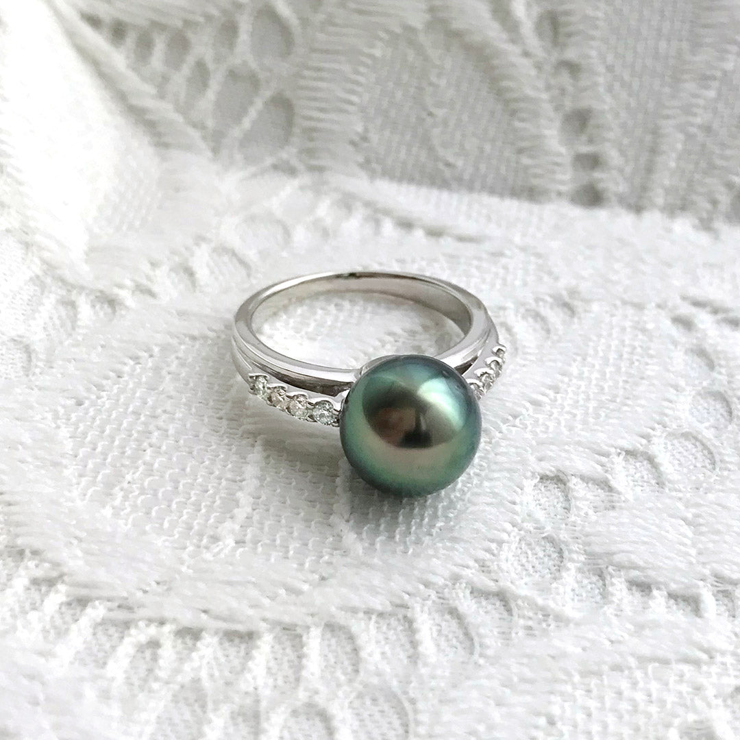South Sea Black Pearl (Peacock) Ring | RP00993