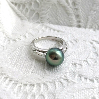 South Sea Black Pearl (Peacock) Ring | RP00993