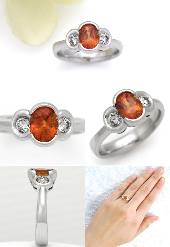 Orange sapphire ring (ring) ｜ RS00509