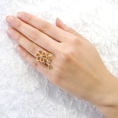 Orange sapphire ring (ring) ｜ RS00642