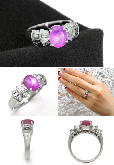 Pink Star Sapphire Ring | RS00703