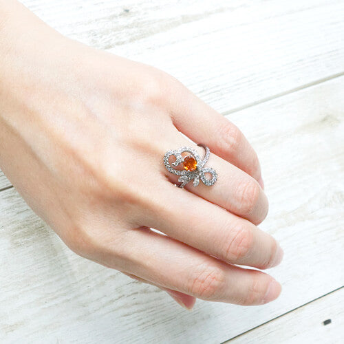 <tc>Orange sapphire ring  ｜ RS00770</tc>