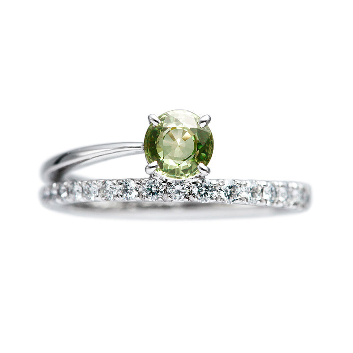 Green sapphire ring | RS00791
