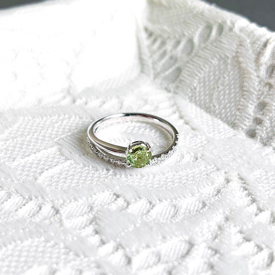 Green sapphire ring | RS00791