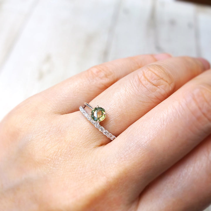 Green sapphire ring | RS00791