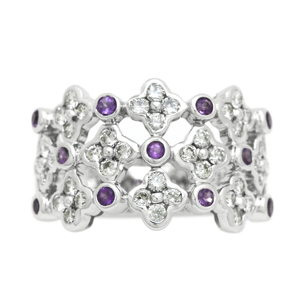 Diamond & Amethyst Ring | RX01037