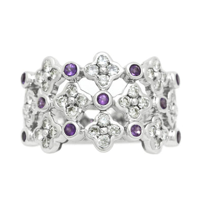 Diamond & Amethyst Ring | RX01037