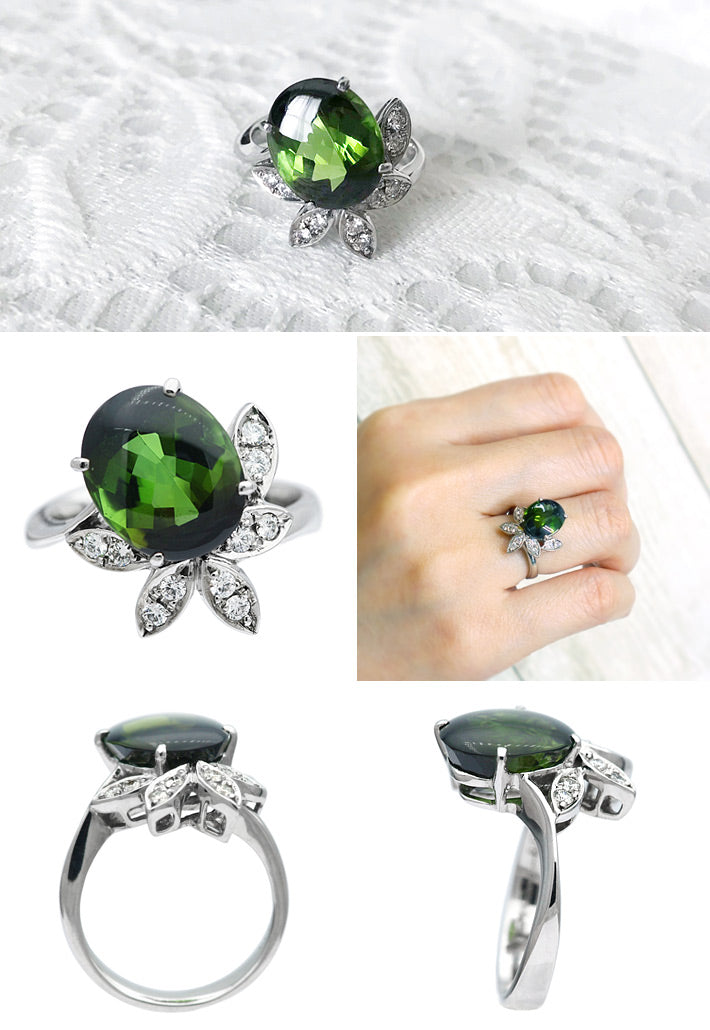 Green Tourmaline Ring ｜ RX01053