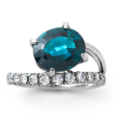 Indigolite Tourmaline Ring | RX01111