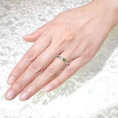 Engagement Ring Demantoid Garnet | XA15836DG