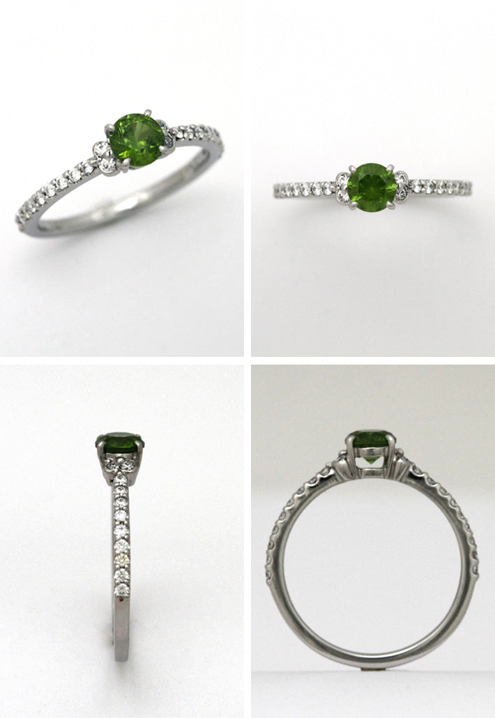 Engagement Ring Demantoid Garnet | HD02575DG