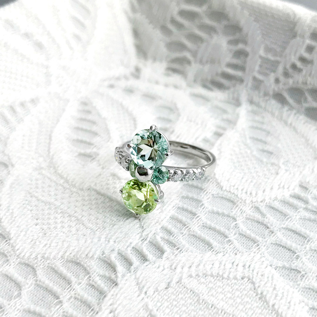 Green & Blue Tourmaline Ring ｜ RX01145