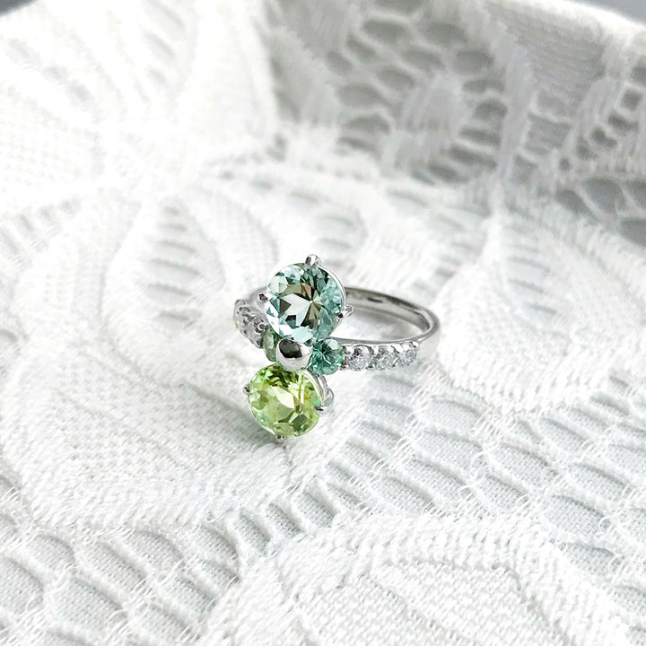 Green & Blue Tourmaline Ring ｜ RX01145