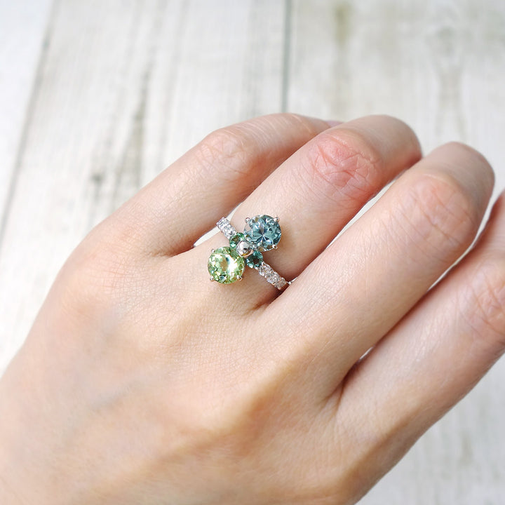 Green & Blue Tourmaline Ring ｜ RX01145