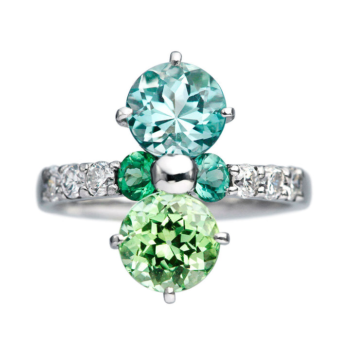 Green & Blue Tourmaline Ring ｜ RX01145