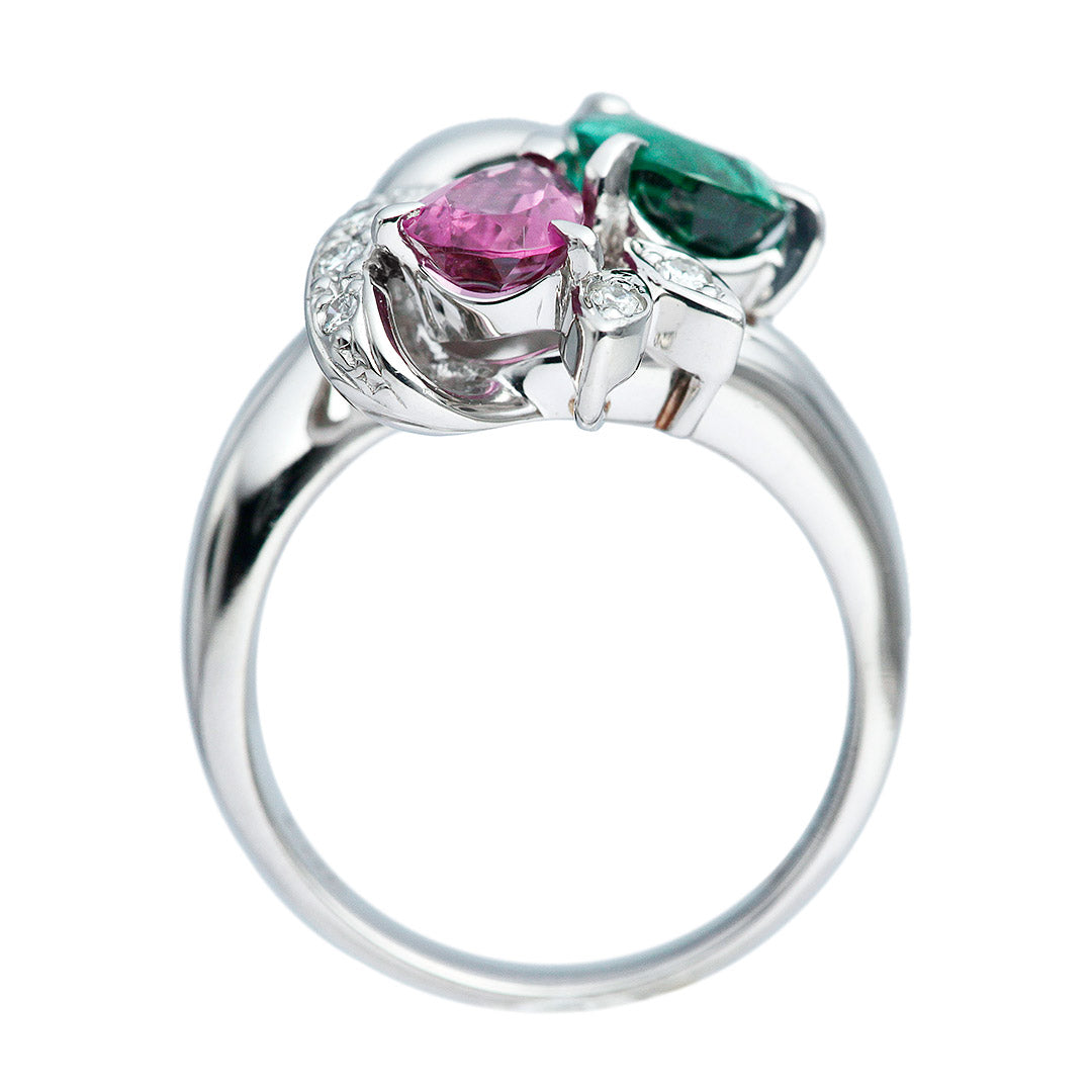 Green & Pink Tourmaline Ring ｜ RX01147