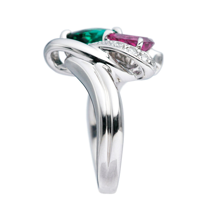 Green & Pink Tourmaline Ring ｜ RX01147
