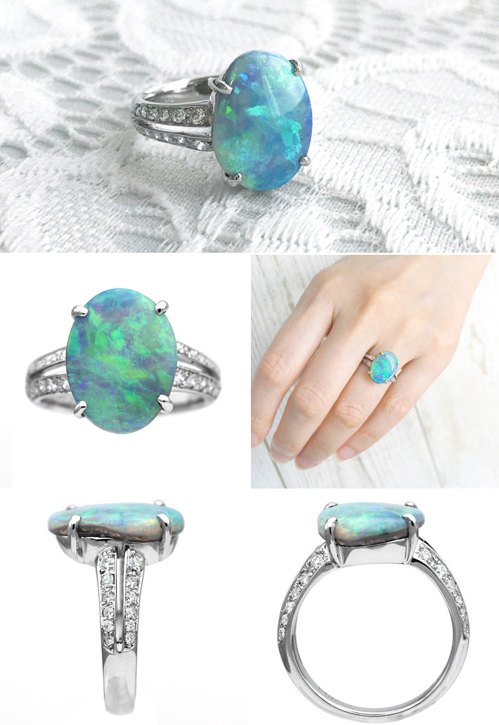 Black Opal Ring | RX01150