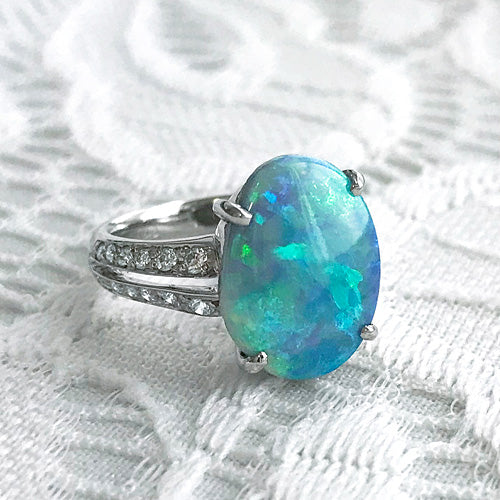 Black Opal Ring | RX01150