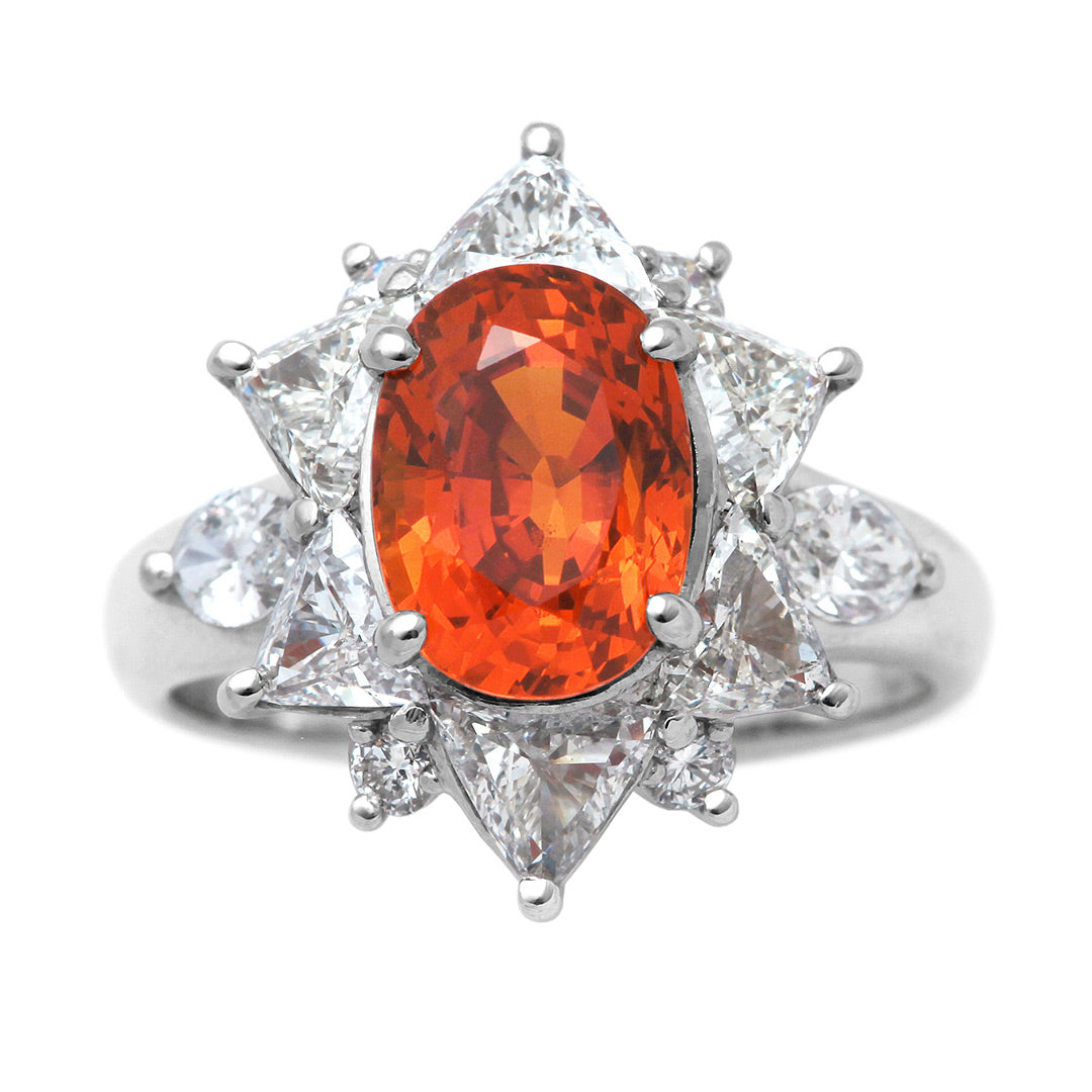 Orange sapphire ring (ring) ｜ TAK0111