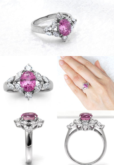 Pink Sapphire Ring | TAK0113