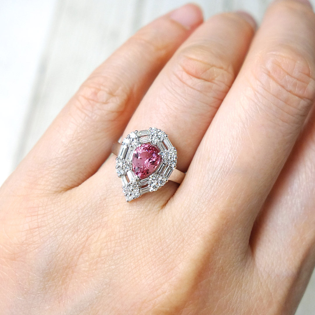 Padparadscha sapphire ring | TAK0189