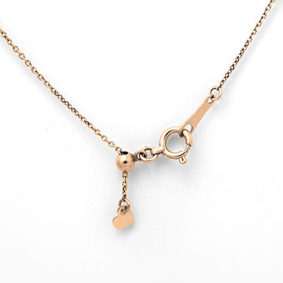 <tc>Pink gold 6 prong engagement necklace | Oval link chain (VGG4525)</tc>