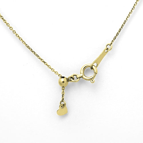 Yellow gold 6 prong engagement necklace | Azuki chain