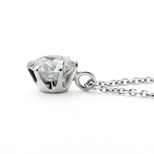 <tc>Platinum 6-prong engagement necklace | Oval link chain (VPG4525)</tc>