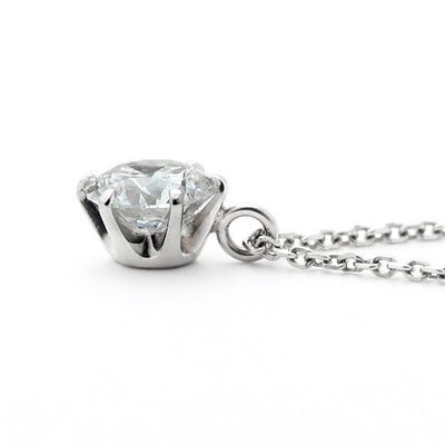 <tc>Platinum 6-prong engagement necklace | Oval link chain (VPG4525)</tc>